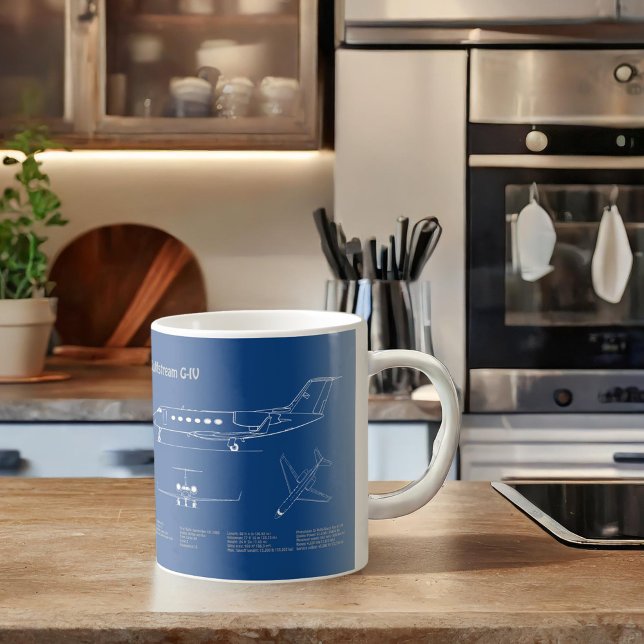 Gulfstream G-IV - Aeroplane Blueprint Plans AD Coffee Mug (Creator Uploaded)