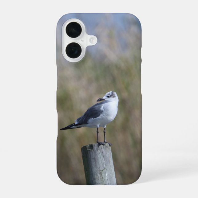 Gull on Post iPhone 16 Case (Back)
