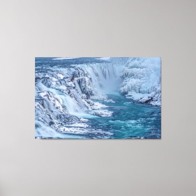 Gullfoss Falls - Iceland Canvas Print (Front)