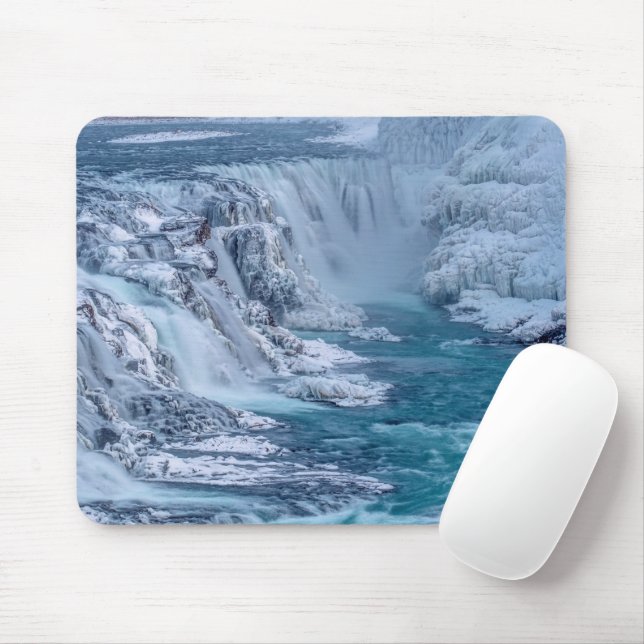 Gullfoss Falls Iceland Mouse Pad (With Mouse)