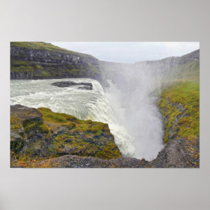 Gullfoss, Golden Waterfall, Iceland Poster