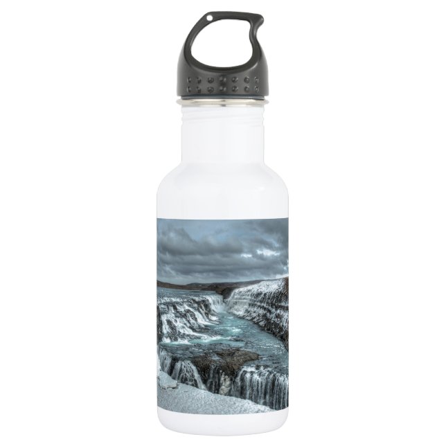Gullfoss Waterfall, Iceland 532 Ml Water Bottle (Front)