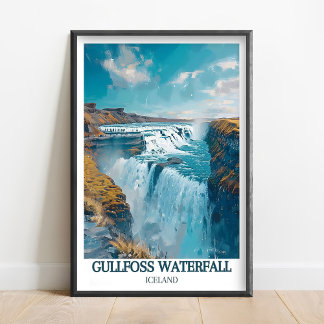 Gullfoss Waterfall Iceland Art - Gullfoss Poster -
