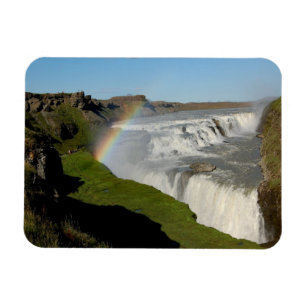 Gullfoss waterfall in summer magnet