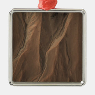 Gullies at the Edge of Hale Crater, Mars Metal Tree Decoration