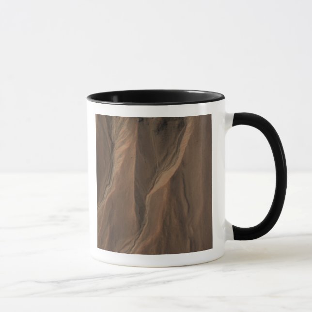 Gullies at the Edge of Hale Crater, Mars Mug (Right)