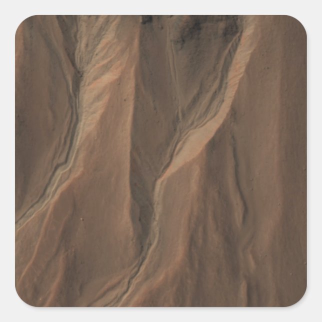 Gullies at the Edge of Hale Crater, Mars Square Sticker (Front)