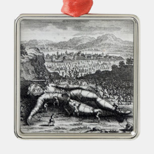 Gulliver captured by the Lilliputians Metal Tree Decoration