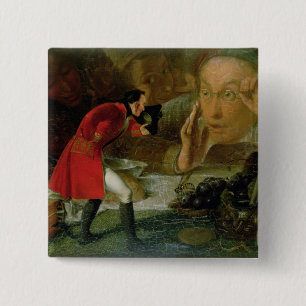 Gulliver Exhibited to the Brobdingnag Farmer 15 Cm Square Badge
