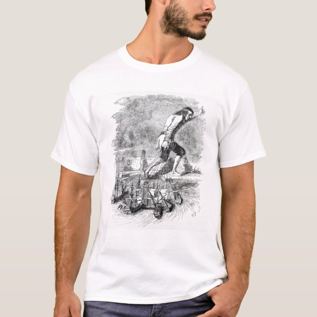 Gulliver stealing the Blefuscudian fleet T-Shirt (Front)