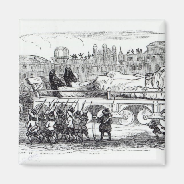 Gulliver transported to the Lilliputian Magnet (Front)