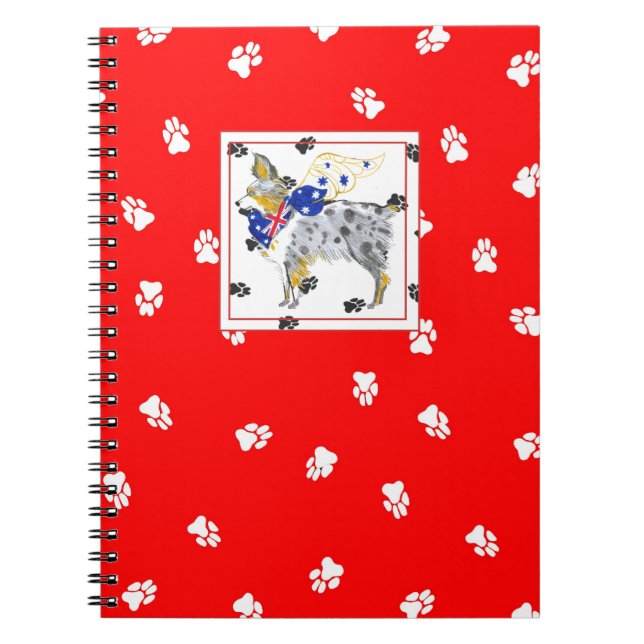 Gulliver's Angels Australian Shepherd Notebook (Front)