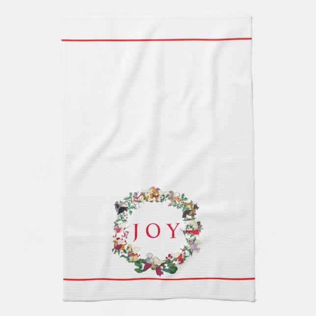 Gulliver's Angels Barking for JOY Kitchen Towel (Vertical)