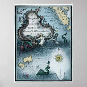 Gulliver's Travels by Jonathan Swift Poster