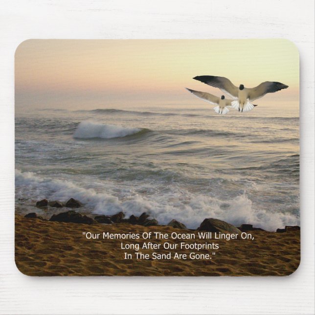 GULLS & OCEAN QUOTE MOUSE PAD (Front)