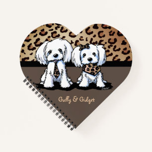 Gully and Gidget Portrait Heart Notebook