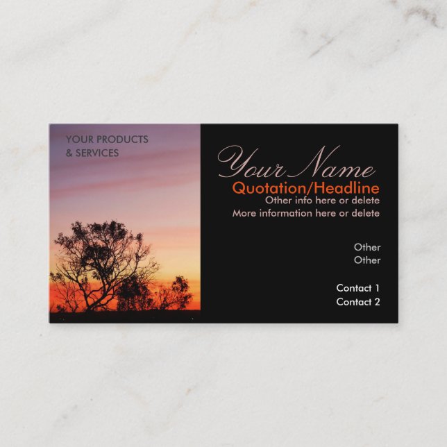 Gully Sunset Quench Business Card (Front)
