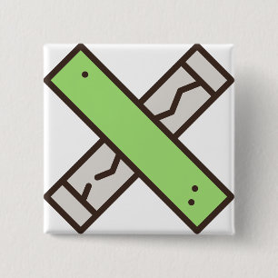 gum 15 cm square badge