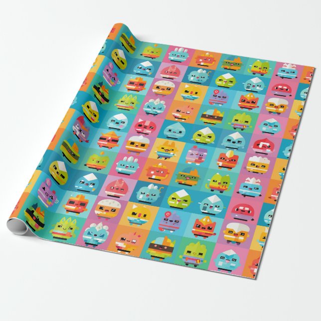 Gum Drops - Holiday & Bday Gift Wrapping Paper (Unrolled)