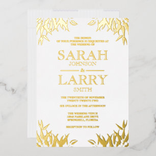Gum Leaf Elegant Gold Traditional Wedding
