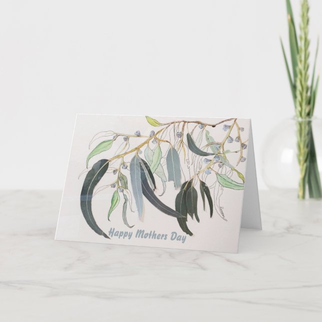 Gum Leaves Mothers Day Card (Front)