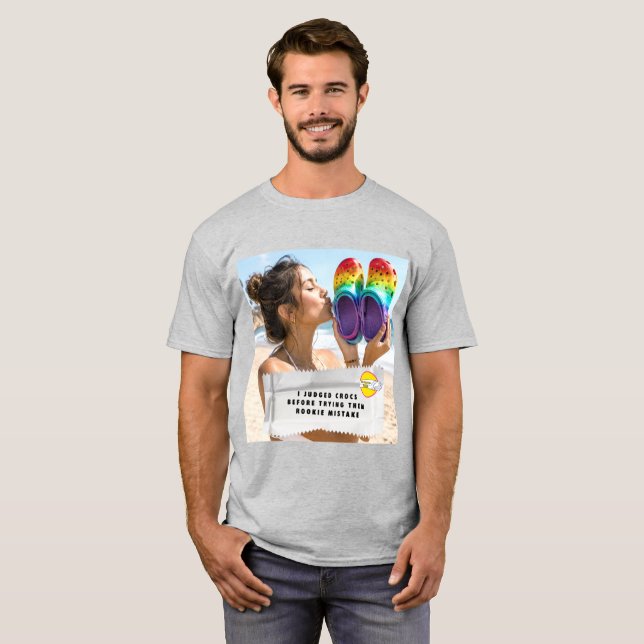 Gum Wrapper Jokes Crocs T-Shirt (Front Full)
