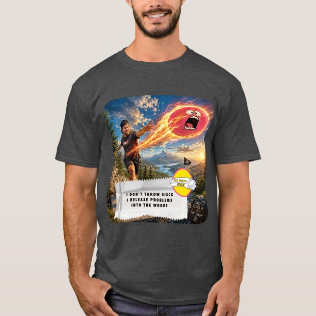 Gum Wrapper Jokes Disc Golf T-Shirt (Front)