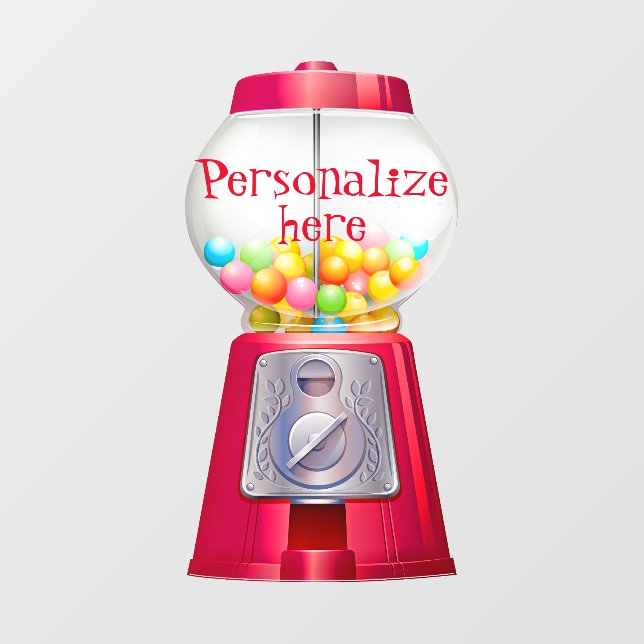 Gumball machine bubblegum vintage cute red party (Sheet)