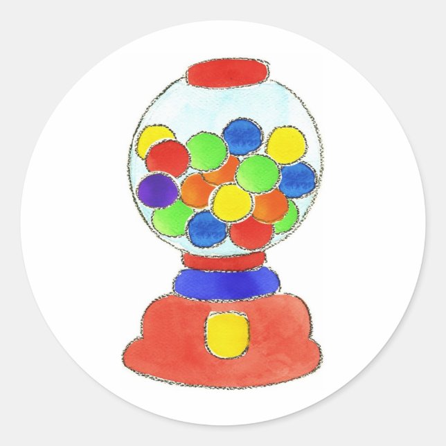 Gumball Machine Classic Round Sticker (Front)