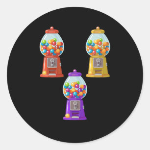 Gumball Machine Halloween Gum Dispenser Easy Costu Classic Round Sticker