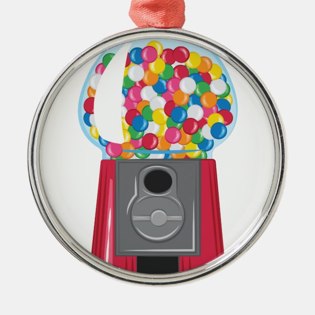 Gumball Machine Metal Tree Decoration (Front)