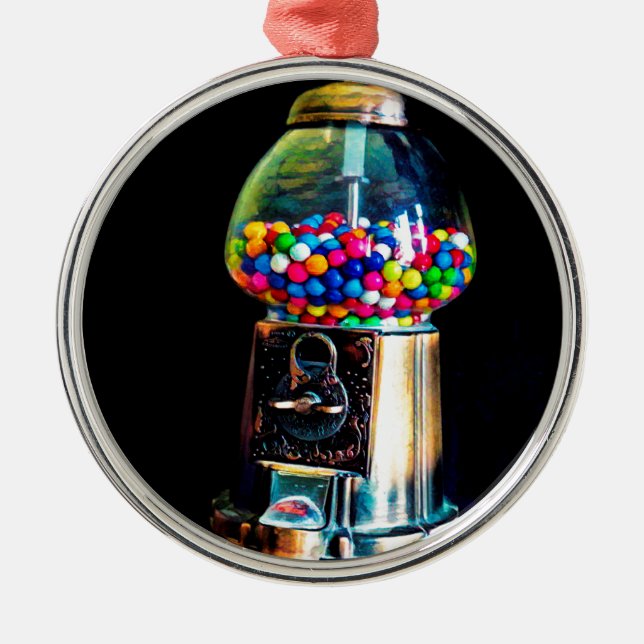 Gumball Machine Metal Tree Decoration (Front)