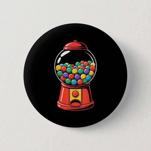 Gumball Machine Shirt Adult Men Women Kids Gum Bal 6 Cm Round Badge (Front)