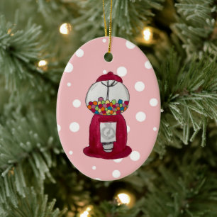 Gumball Retro Illustration Ceramic Ornament