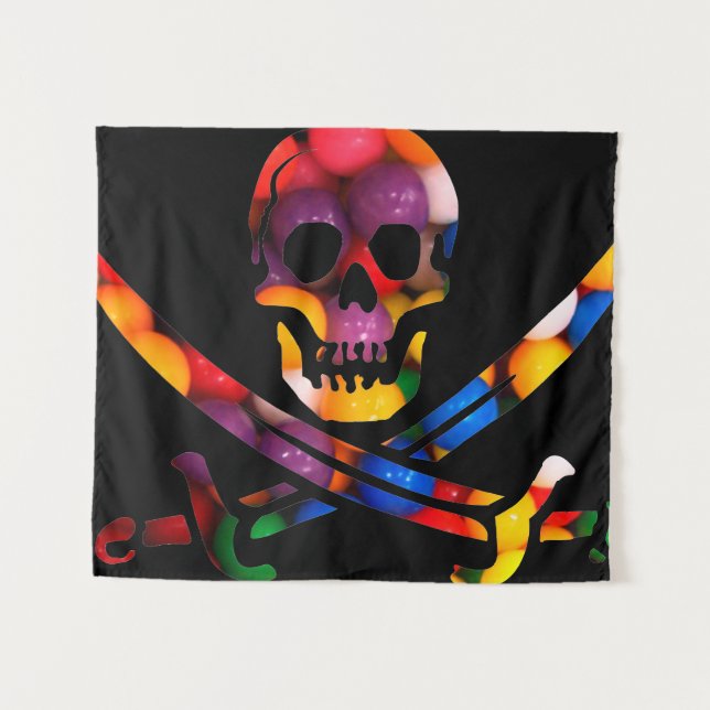 Gumball Skull Tapestry (Front (Horizontal))