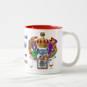 Gumbo King Mardi Gras View Hints please Two-Tone Coffee Mug