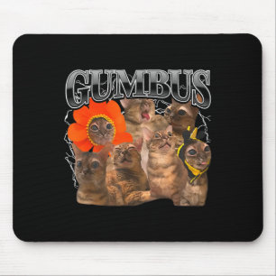 Gumbus Cat Funny Cat Gumbus Cute Animal Kitty Men  Mouse Pad