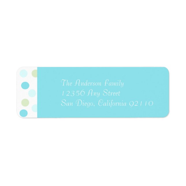 Gumdrop Return Address Label (blue) (Front)