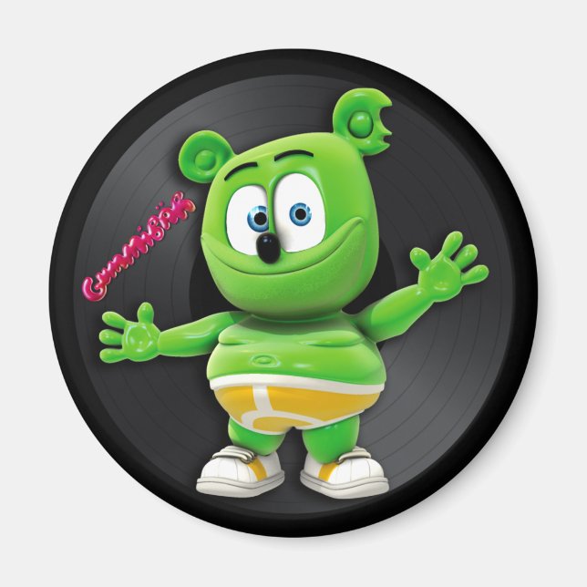 Gummibär DJ Vinyl Record Magnet (Front)