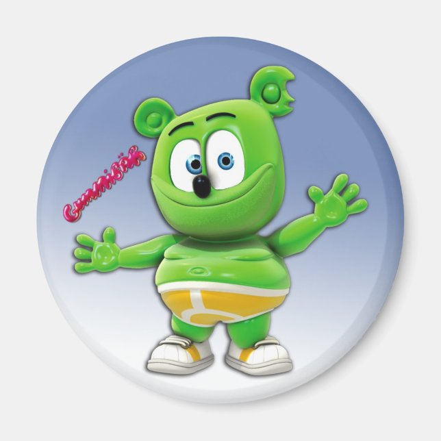 Gummibär Magnet on Blue (Front)