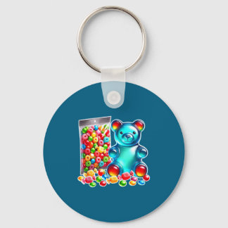 Gummy bear candy sour chew key ring