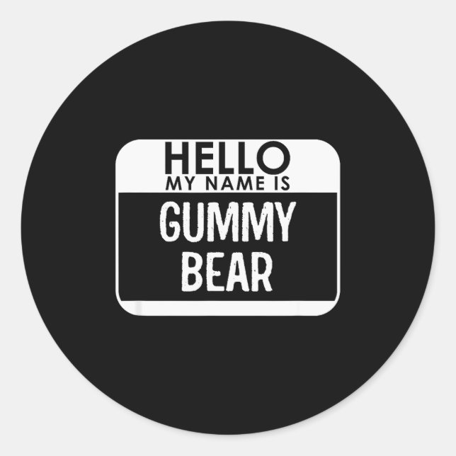 Gummy Bear Costume Funny Easy Last Minute Hallowee Classic Round Sticker (Front)