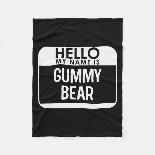 Gummy Bear Costume Funny Easy Last Minute Hallowee Fleece Blanket (Front)