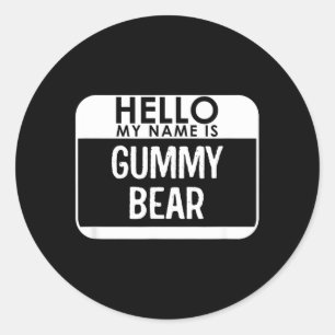 Gummy Bear Costume Shirt Funny Easy Halloween Classic Round Sticker