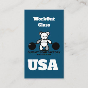 Gummy Bear Factory Ab training Business Card