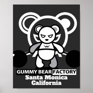 Gummy Bear Factory Gym/Fitness Poster