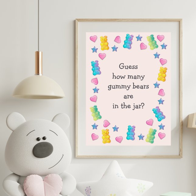 Gummy Bear In The Jar Baby Shower Game Poster (Creator Uploaded)
