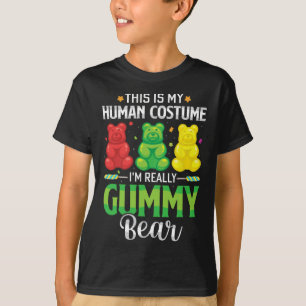 Gummy Bear My Human Costume Funny Candy Halloween  T-Shirt