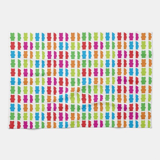 Gummy Bear pattern design Kitchen Towel (Horizontal)