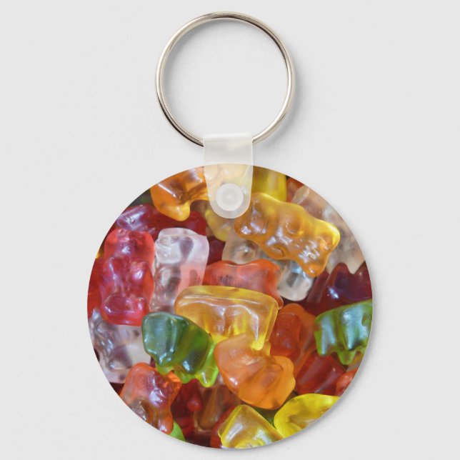 Gummy Bears Background Key Ring (Front)